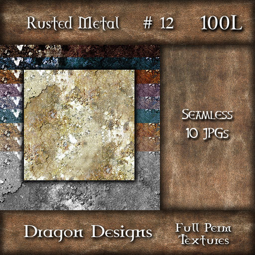 Dragon Designs Seamless Rusted Metal Textures - 12