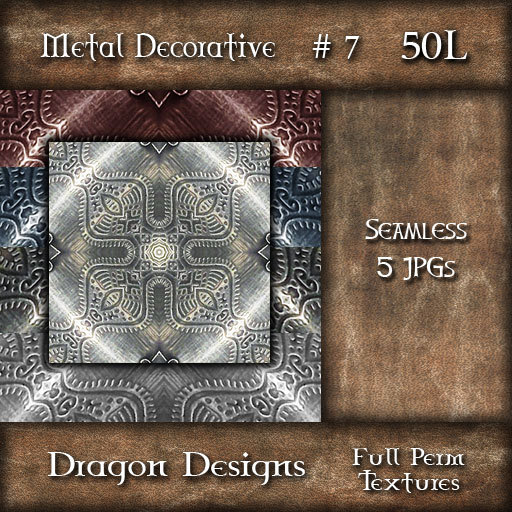 Dragon Designs Seamless Decorative Metal Textures - 7