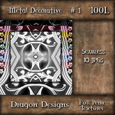 Dragon Designs Seamless Decorative Metal Textures - 1