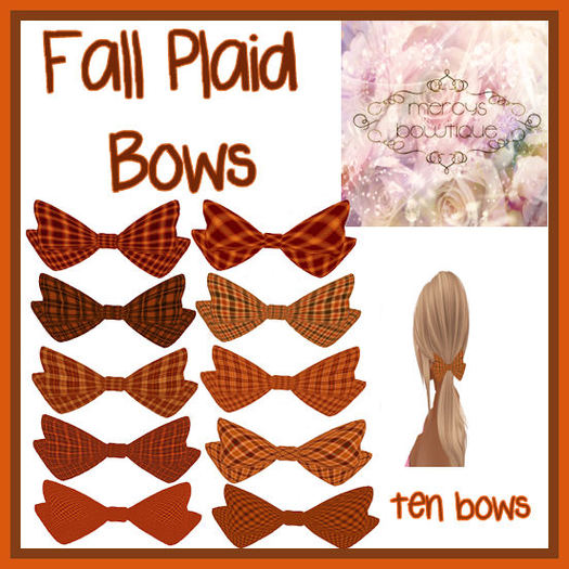 Mercy's Bowtique box 10 Fall Plaid Bows