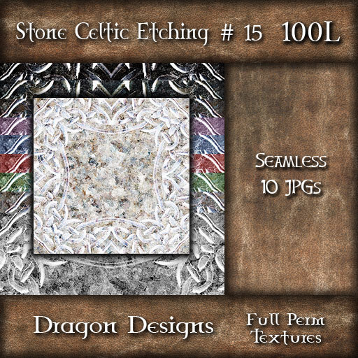 Dragon Designs Seamless Celtic Stone Textures - 15