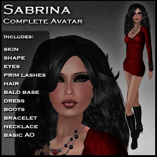 Sabrina Complete Avatar Package - Skin, Shape, Hair
