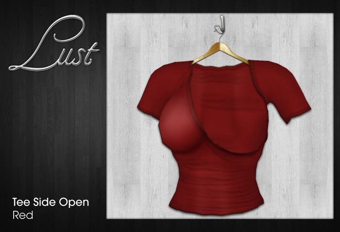 Lust - Tee Short Sleeves Side Open - Red