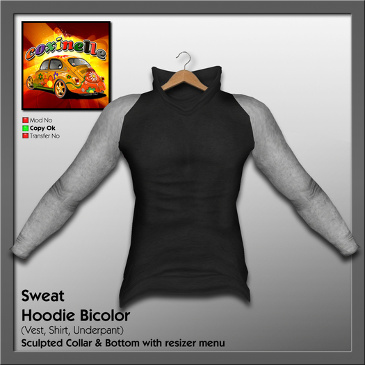 Coxi -  Tee Long Sleeves Bicolor with sculpt bottom 