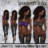 Custom iNKZ - Roxie V.7 - Purple and Gray Checkered Tops & Capri's Included!!