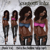 Custom iNKZ - Roxie V.6 - Pink and Blue Checkered Tops & Capri's Included!! 
