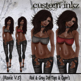 Custom iNKZ - Roxie V.5 - Gray and Red Dotted Tops & Capri's Included!! 