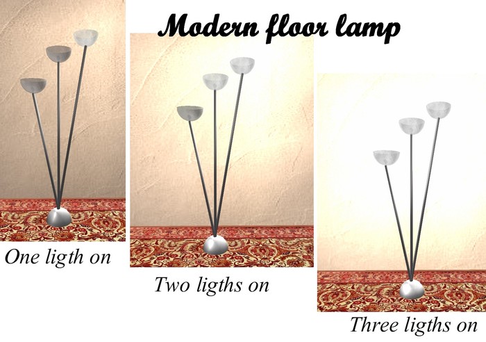 FLOOR LAMP THREE ARMS