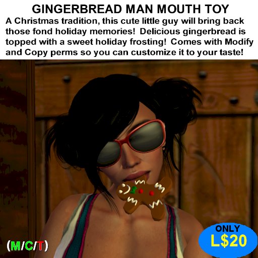 Gingerbread Man Mouth Toy