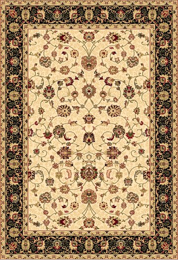 Large Room Size Forest Green & Beige Rug, can Modify/Transfer