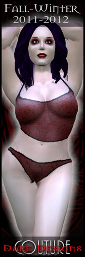 Dare Designs Couture: fall/winter 2011 - cami/brief set  - red