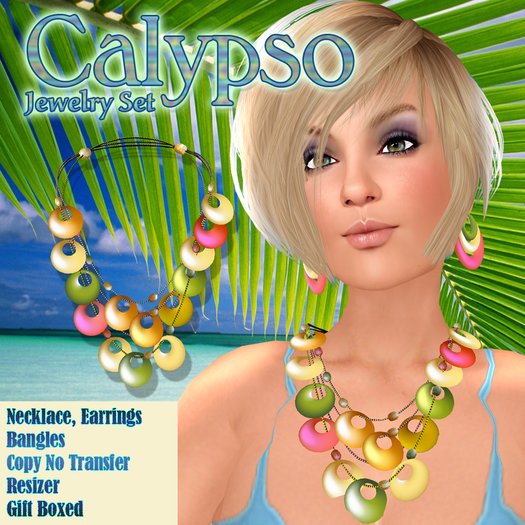 Exquisite Calypso Jewelry Set - Pastel Colors