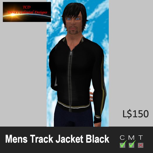 Mens Track Jacket Black