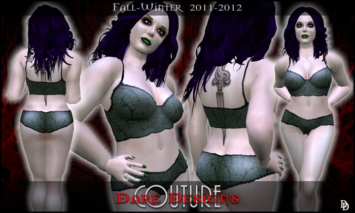Dare Designs Couture: fall/winter 2011 - tank/shorts set  - pine
