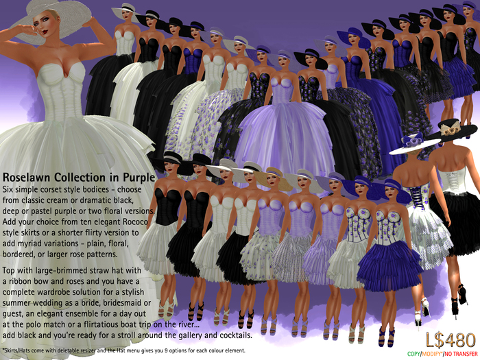 .~subVersa~. Rose Lawn Dress Collection - PURPLE