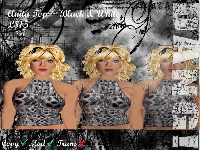 DANG! Anita Top (Black & White)