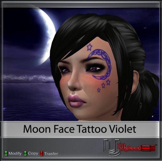 Upload[_]:: - Moon Face Tattoo (violet)