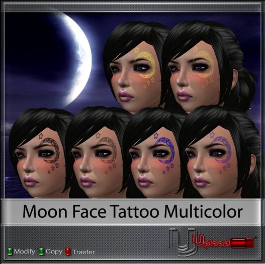 Upload[_]:: - Moon Face Tattoo (multicolor)