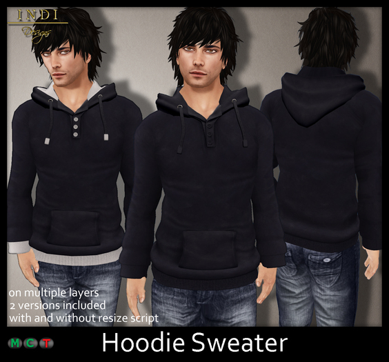 INDI Designs - Hoodie Sweater blue