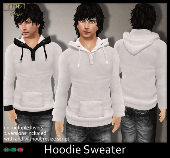 INDI Designs - Hoodie Sweater white