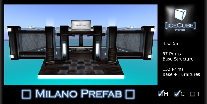 [iceCube] Milano Prefab - 45x25 - 57 Prims
