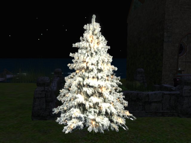 TA Animated 3d GIF Gold Bulb Christmas Tree v2 2011