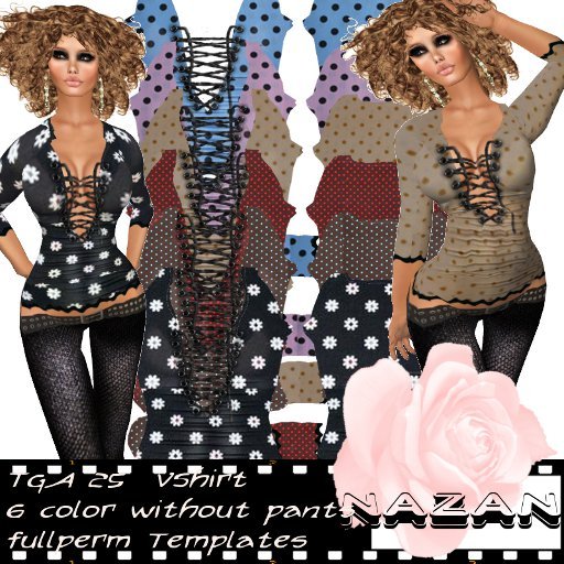 .::NN::. (TGA 25) NN VShirt Template TGA Set (fullperm)