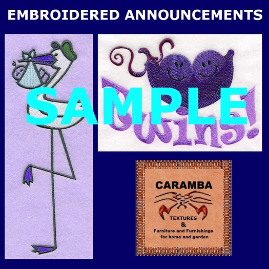 Embroidered announcements (Babies) texture pack