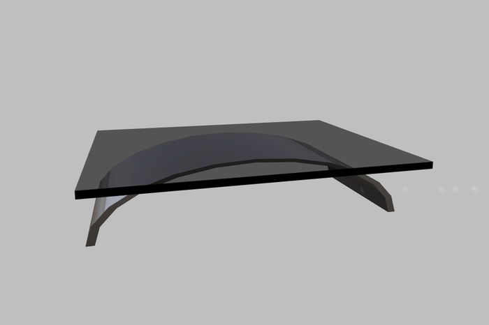 <CG> Silver glass table *