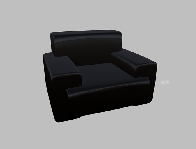 <CG> Black Lether Chair *