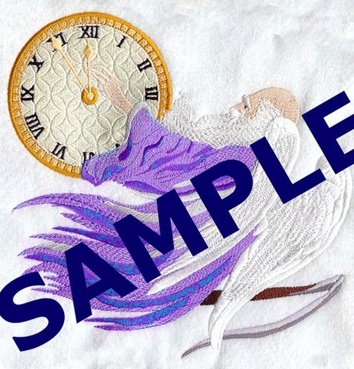 Embroidered wallcloth Father Time (texture)