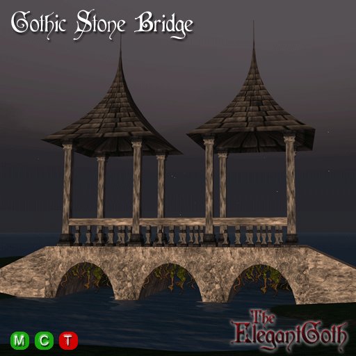 Gothic Stone Bridge Outdoor Accessory