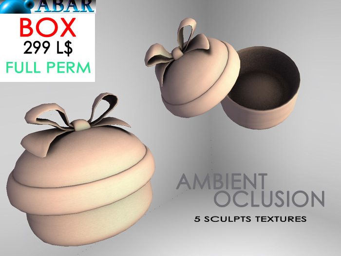 ABAR - HM010 BOX ROUND for SHOP / GIFT- sculpt -  FULLPERM 