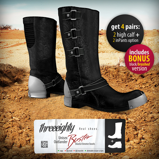 [380] Outlander Boots - Buster Black