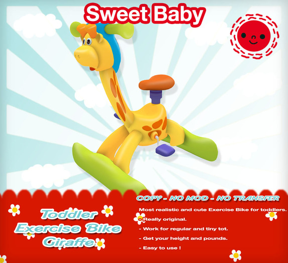 Sweet Baby - Toddler Exercise Bike Giraffe