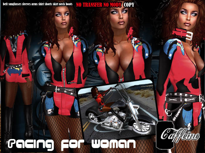 . CAFFEINE. RACING WOMAN RED