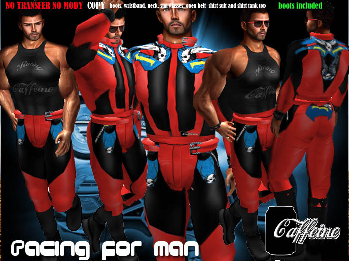 . CAFFEINE . RACING SUIT MEN RED