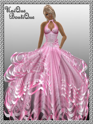*UniQue* Lucy Cocktail Gown Pink