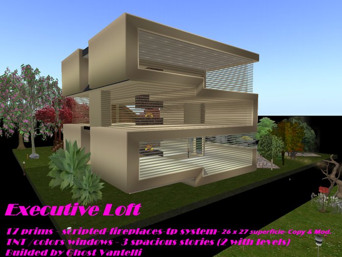 Executive Loft 17 prims  boxed