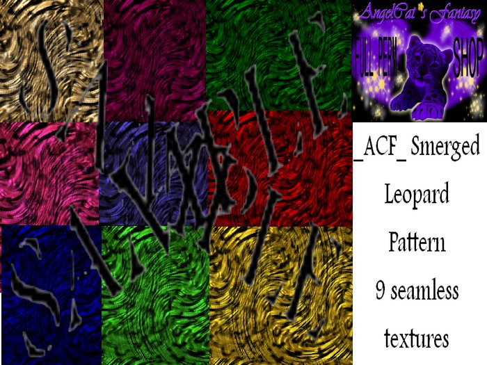 _ACF_  Smerged leopard Pattern, 9 seamless textures