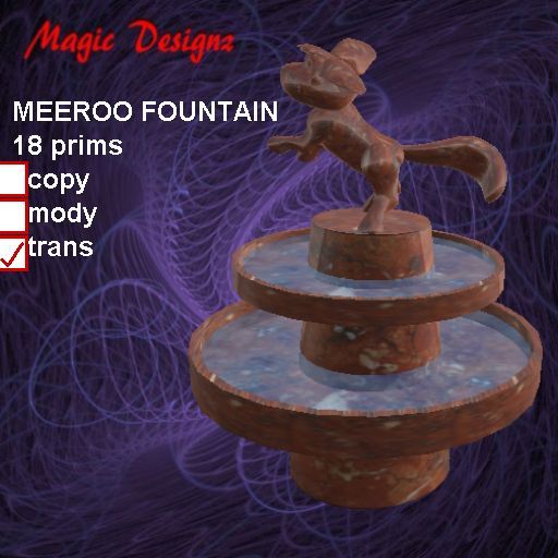 meeroo fountain red marble *boxed*