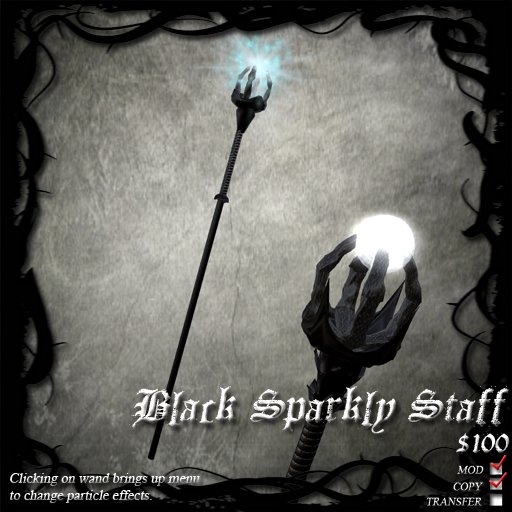 Black Sparkly Staff