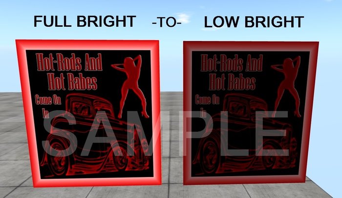 Hot Rods and Hot Babes Sign