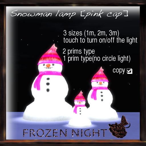 FN*snowman lamp [pink cap]