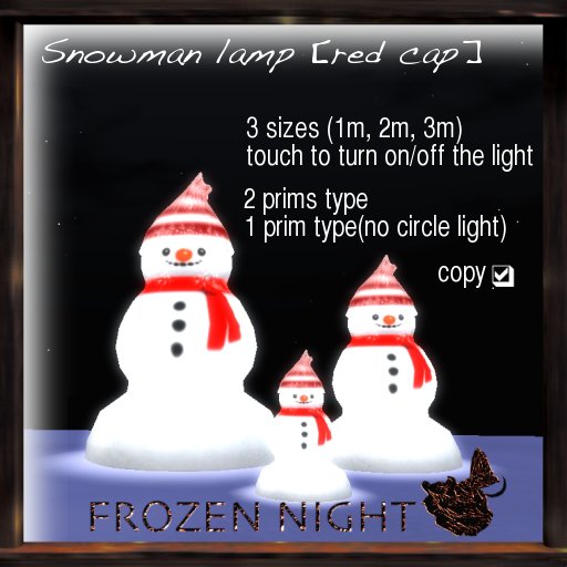FN*snowman lamp [red cap]