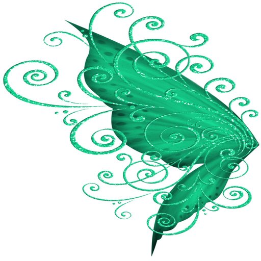 5 Elys wings swirl green 5 B