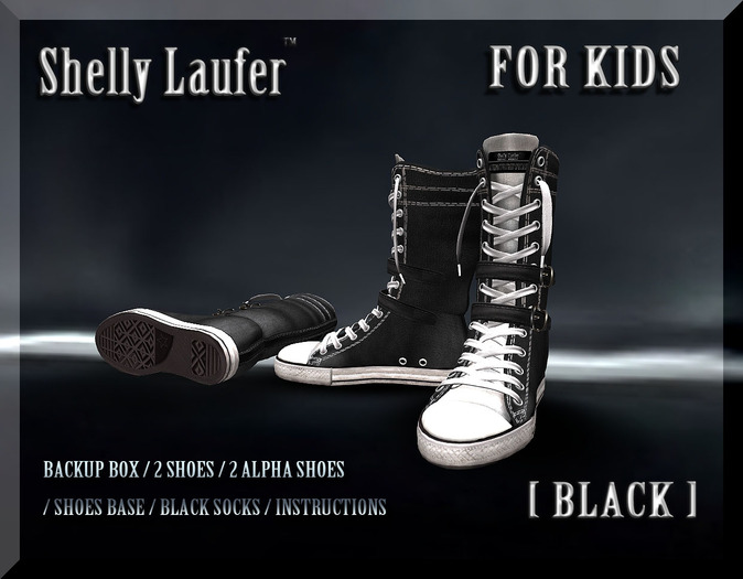 ::: Shelly Laufer Sneakers X4 - 2380 [Black] ::: For Kids