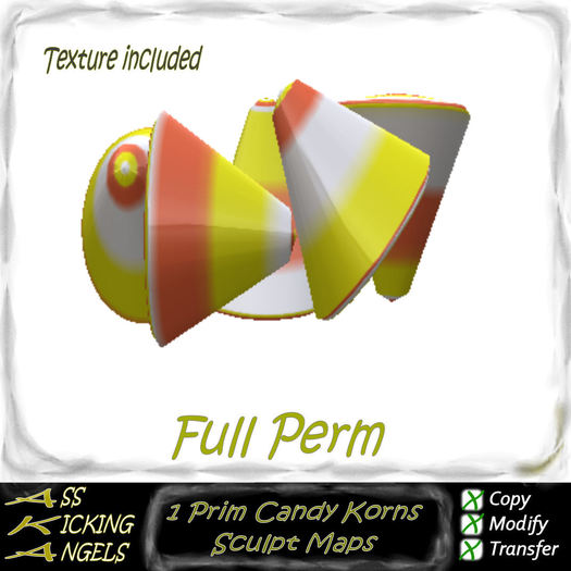 AKA 1 Prim Candy Korn Sculpt Map Full Perm