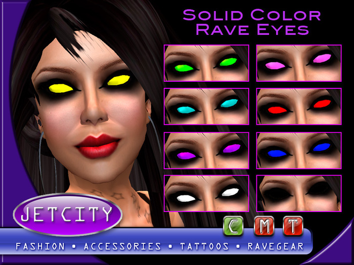 JETCITY - Solid Color Rave Eyes