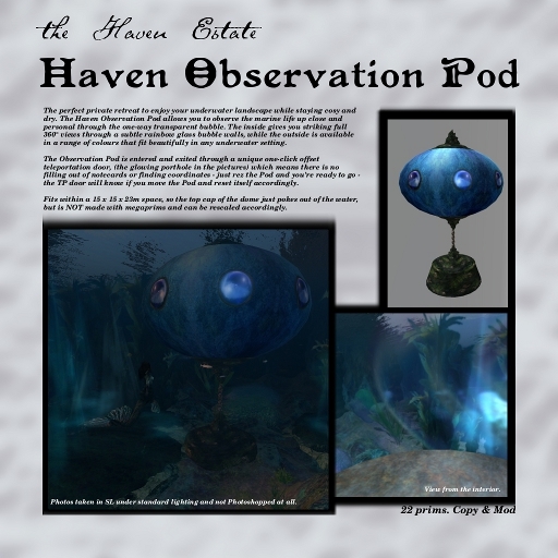 Haven Observation Pod - Sky Blue